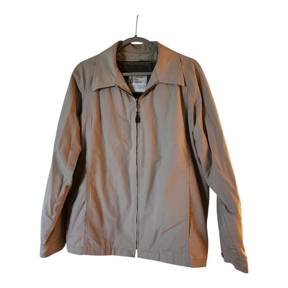 VTG London Fog Men's 40 Reg Brown Removable Faux Fur Lined Zip Up Byron Jacket - Picture 1 of 16